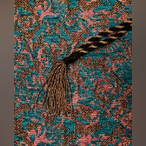 NWT ZARA Red Embroidered Jacquard Bag - Picture 5 of 8